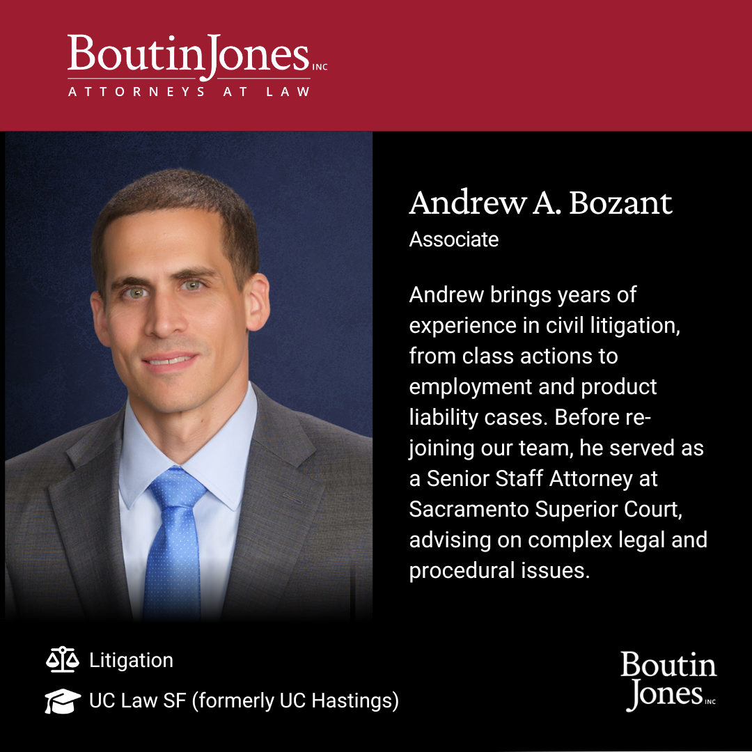 Andrew Bozant - Joins Boutin Jones
