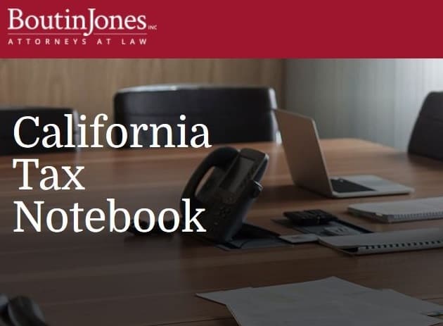 California Tax Notebook