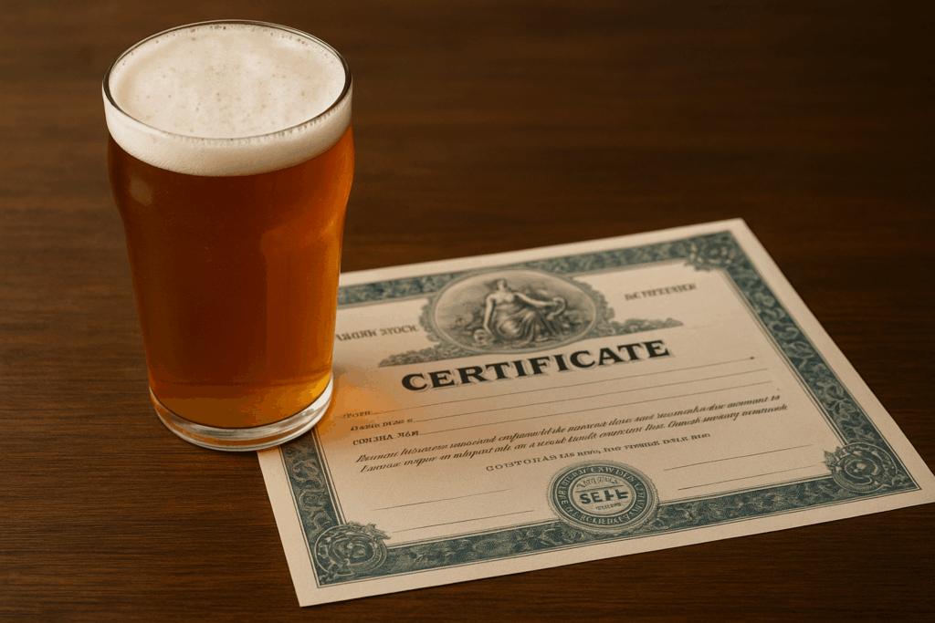 India Pale Ale and Stock Certificate
