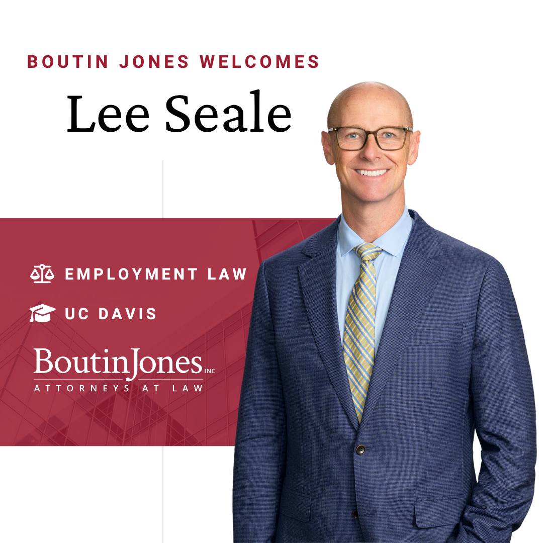 Lee Seale - Joins Boutin Jones Lee Seale - Joins Boutin Jones